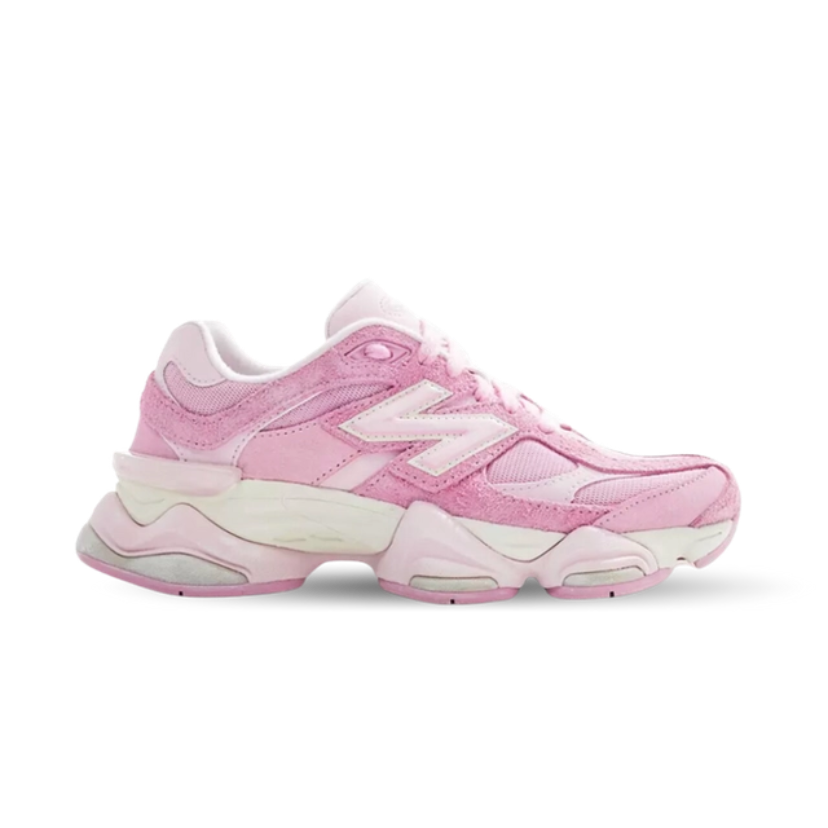 Pink and white sneaker on a white background